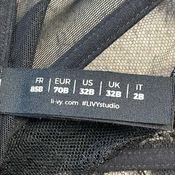 NWT Livy Milord Wire Bustier Black Sheer Sexy Lingerie Sz 32B - Picture 10 of 11